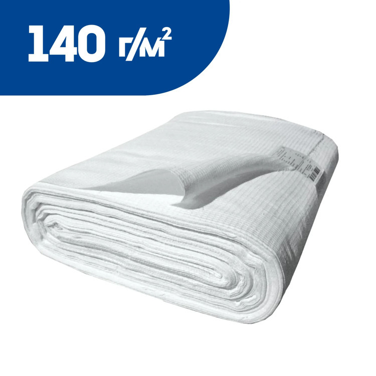Вафельное полотно отбеленное, пл. 140 г/м2, шир. 80 см, в рулоне 50 пог.м.